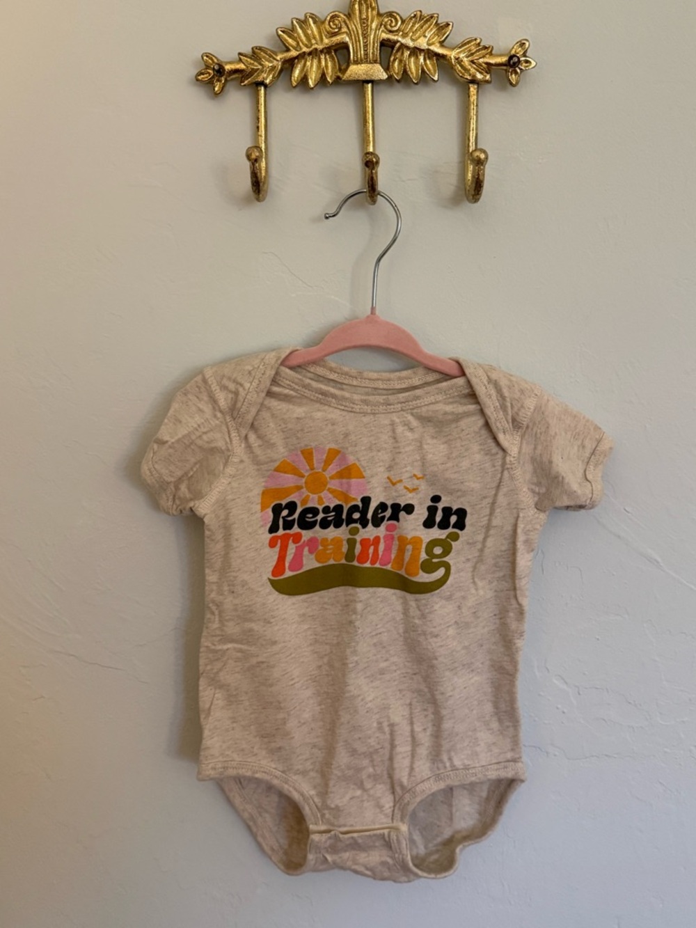 Out of Print “Reader in Training” Onesie 18m